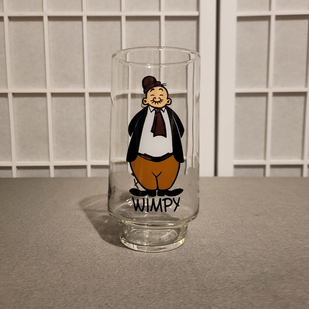 Vintage 1975 Coca-Cola Kollect-A-Set-Series Wimpy Glass (Popeye Series)